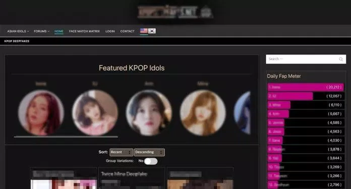 hàng loạt các nội dung khiêu dâm được tạo ra với nhân vật chính là các idol nữ (ảnh: Internet)