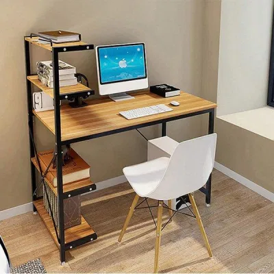 Bàn làm việc có liền giá sách cho không gian hẹp