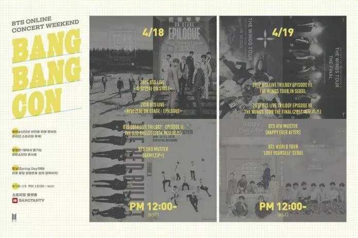 Tuần lễ concert miễn phí từ trưa đến tối 18-19/4/2020 (Ảnh: Internet)