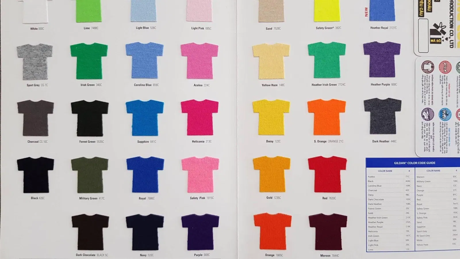 Bảng màu của Áo Động Lực Hồ Chí Minh (Ảnh Internet)