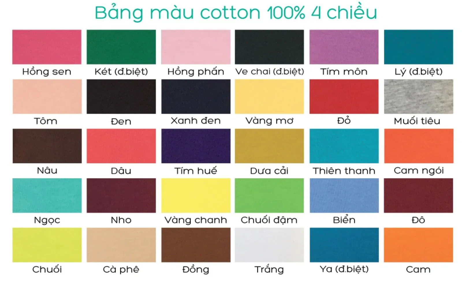 Bảng màu của Review PRINTSTYLE Hồ Chí Minh (Ảnh BlogAnChoi)