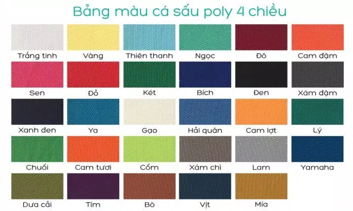 Bảng màu của Review PRINTSTYLE Hồ Chí Minh (Ảnh BlogAnChoi)