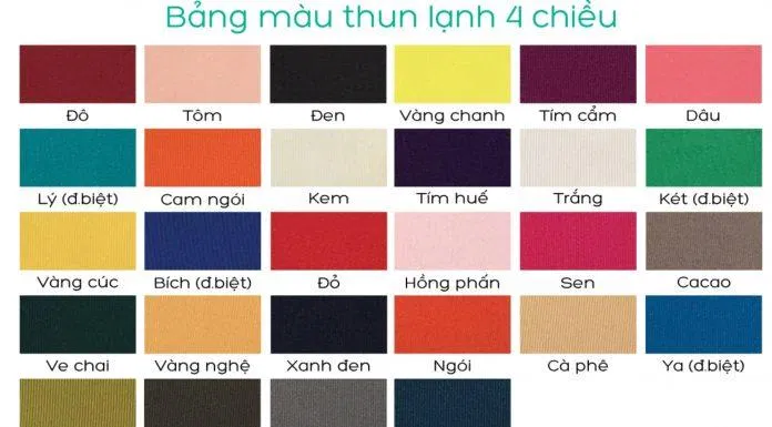 Bảng màu của PRINTSTYLE Hồ Chí Minh (Ảnh BlogAnChoi) Bảng màu của PRINTSTYLE Hồ Chí Minh (Ảnh BlogAnChoi)