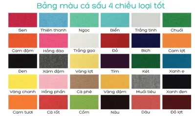 Bảng màu của Review PRINTSTYLE Hồ Chí Minh (Ảnh BlogAnChoi)