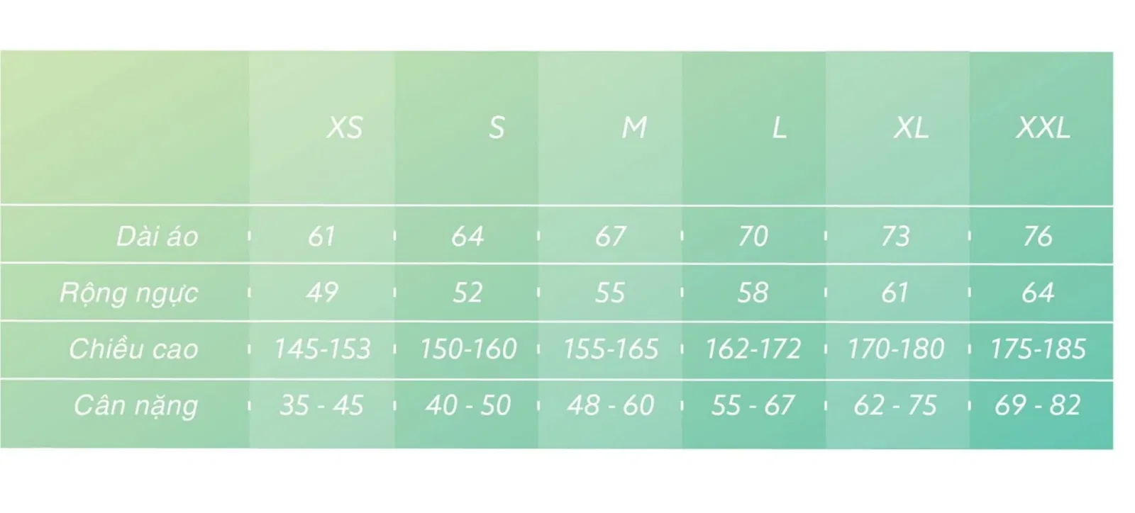 Bảng size áo oversized của Gấu Uniform Hà Nội (Ảnh Gấu Uniform) Bảng size áo oversized của Gấu Uniform Hà Nội (Ảnh Gấu Uniform)