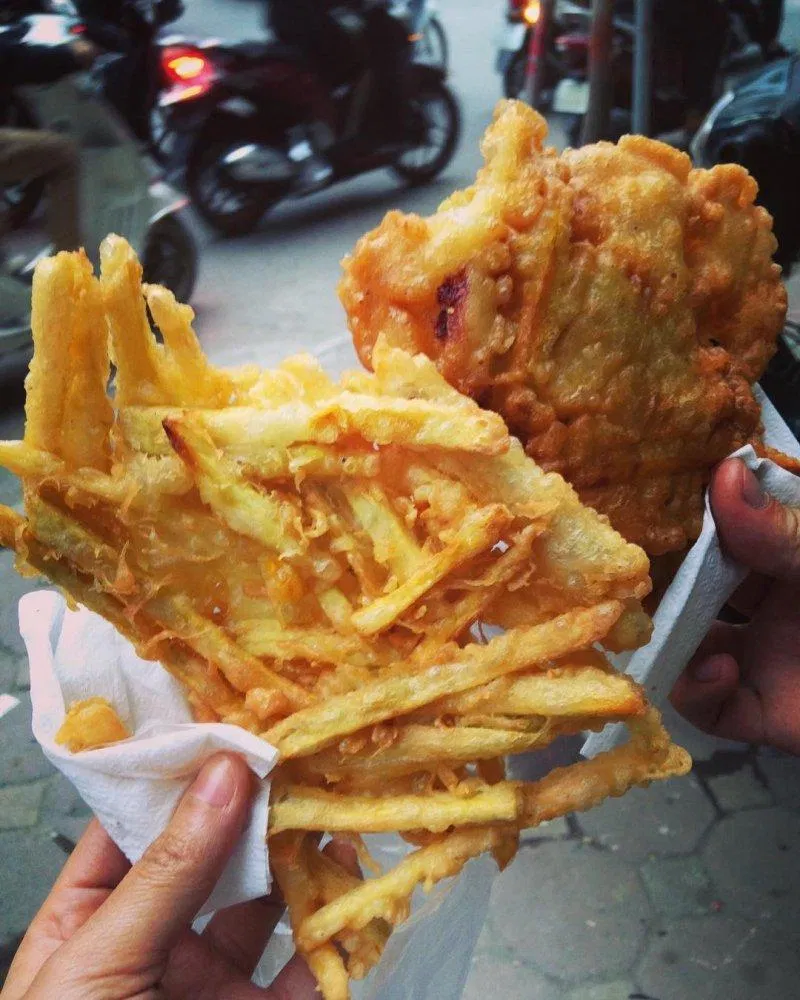 Những chiếc bánh khoai, bánh chuối vàng giòn như thế này là điều bạn khó cưỡng lại vào những ngày trời lạnh (Nguồn: Internet).