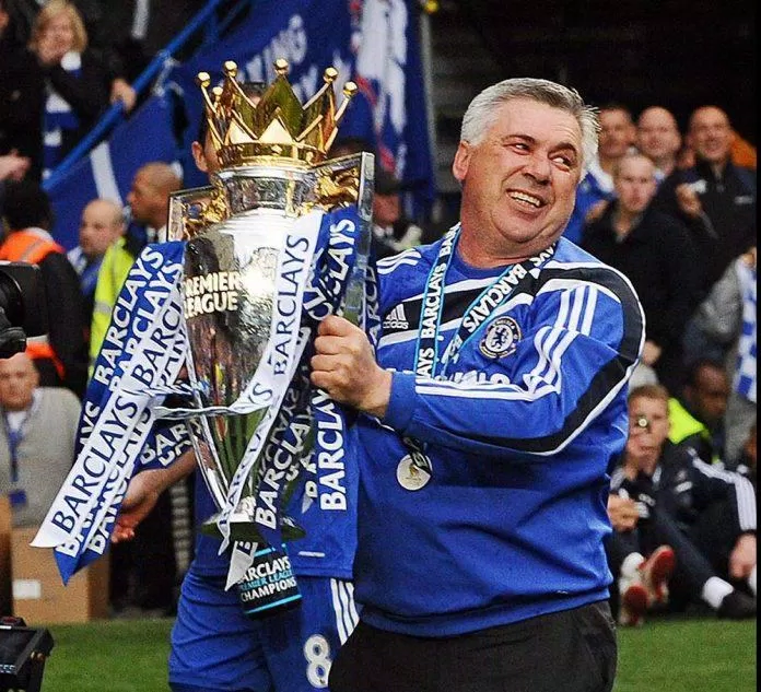 Ancelotti đã giành được cú đúp Premier League và cúp quốc gia cùng Chelsea. (Nguồn ảnh: Internet)