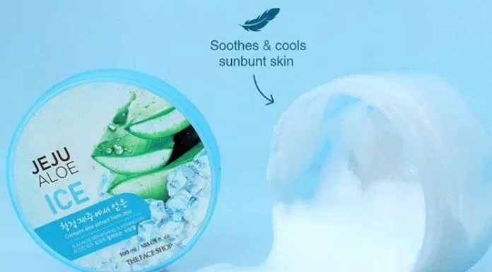 Gel dưỡng da The Face Shop Jeju Aloe Refreshing Soothing Gel có tác dụng dưỡng ẩm, làm mát và giảm kích ứng hiệ quả (ảnh: internet)