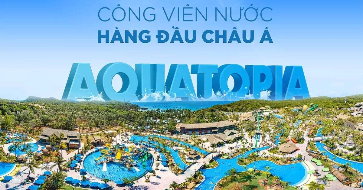 Công viên nước Aquatopia tại Sun World Hòn Thơm thu hút nhiều du khách với 21 trò chơi độc lạ (Nguồn: Internet)