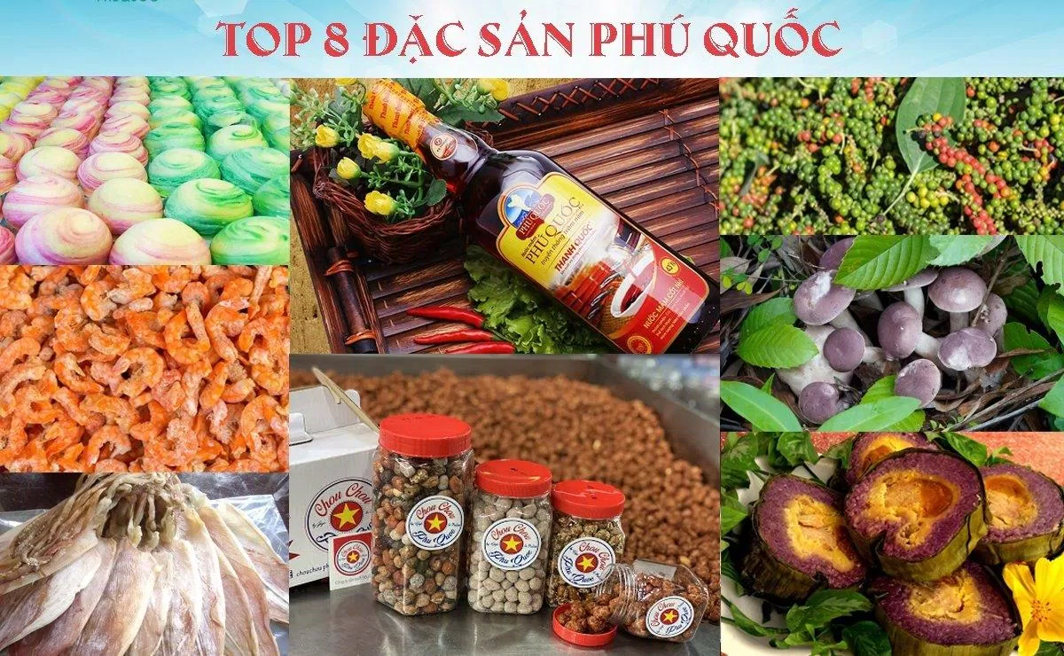 Nước mắm cá cơm, tiêu xanh,... là đặc sản tại Phú Quốc (Nguồn: Internet)