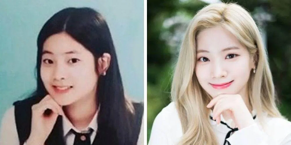 Dahyun (TWICE) thời còn đi học và bây giờ. (Nguồn: Internet)