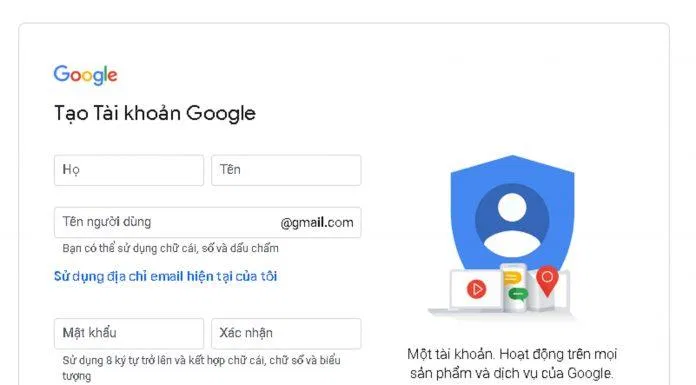 Cách tạo tài khoản Gmail. (nguồn: Internet)