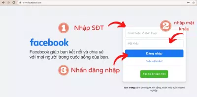 Các bước đăng nhập Facebook bằng số điện thoại đơn giản. (Nguồn: BlogAnChoi)