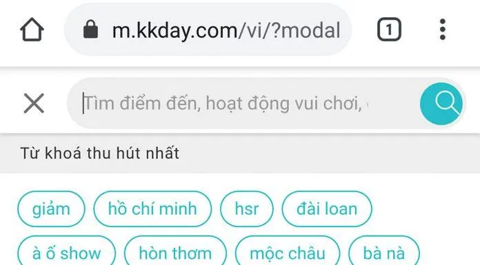 bạn có thể gõ vào ô Tìm kiếm hoặc chọn từ khóa thu hút nhất. (Ảnh: BlogAnChoi.com)