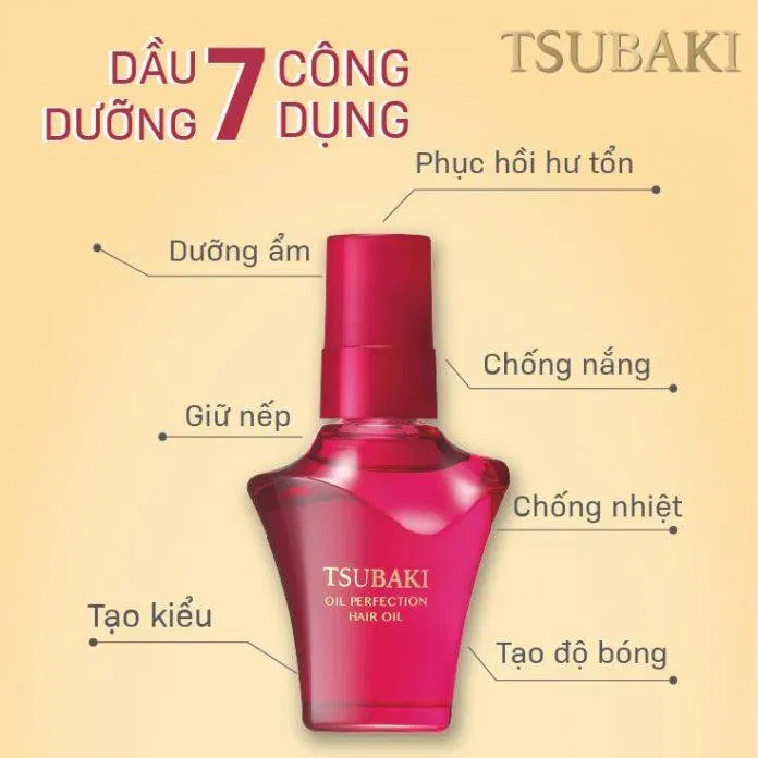 Công dụng "7 trong 1" của dầu dưỡng tóc Tsubaki (Ảnh Tsubaki)