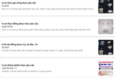 Các loại dịch vụ tại inaothundepre Hồ Chí Minh (Ảnh BlogAnChoi)