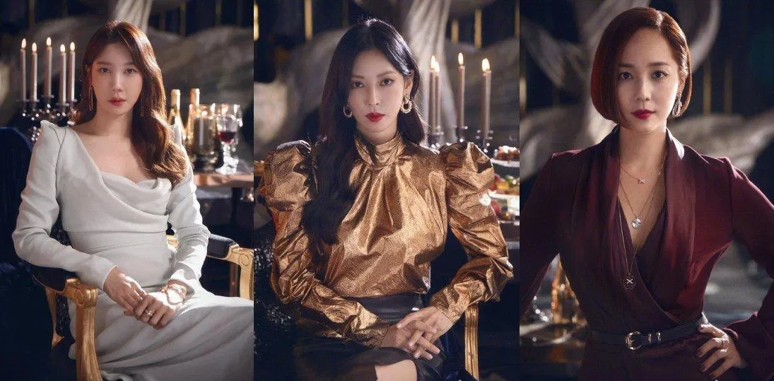 Ba nữ diễn viên chính của Cuộc Chiến Thượng Lưu: Lee Ji Ah, Kim So Yeon và Kim Yoo Jin (ảnh: internet)