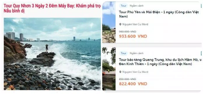 Một số tour du lịch Quy Nhơn (ảnh: BlogAnChoi)