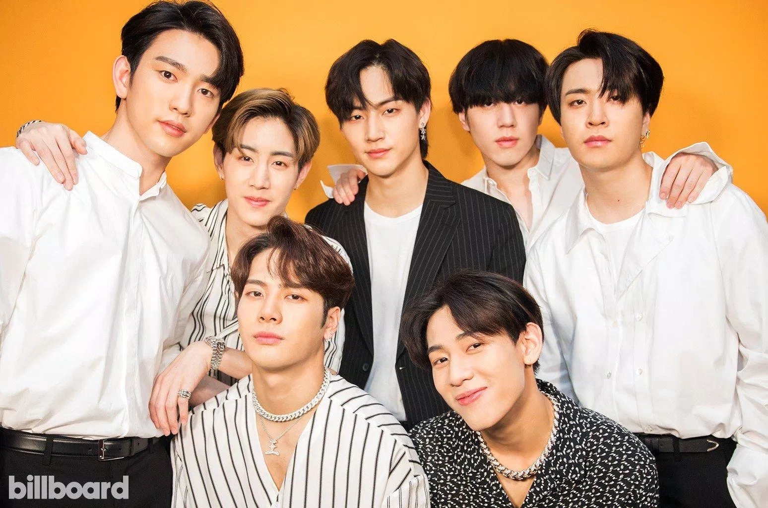 Cả 7 thành viên GOT7 đều không gia hạn hợp đồng với công ty quản lý JYP. (Ảnh: Billboard)