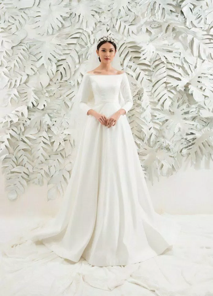 Hình ảnh váy cưới đẹp màu trắng (Ảnh: Internet)