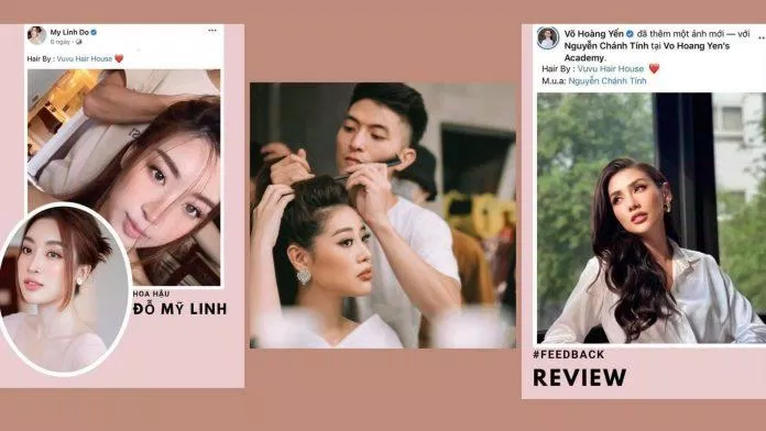 Vuvu Hair House là bạn đồng hành của nhiều nghệ sĩ nổi tiếng. (Nguồn: Internet)