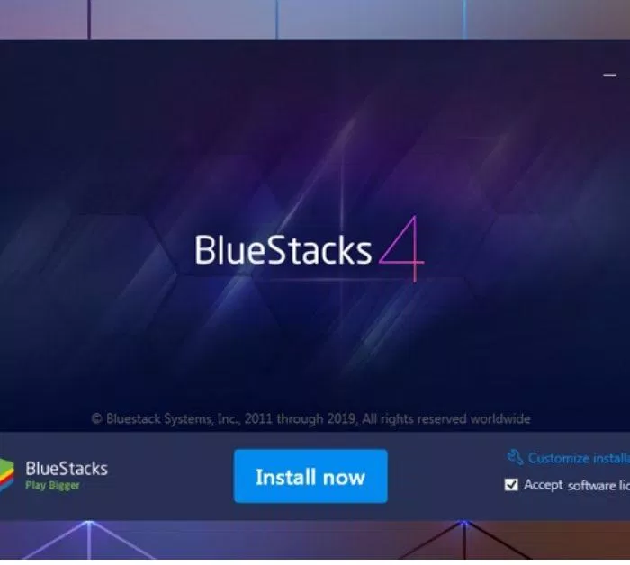 Nhấn Install Now để tải BlueStarks (Nguồn: Internet)