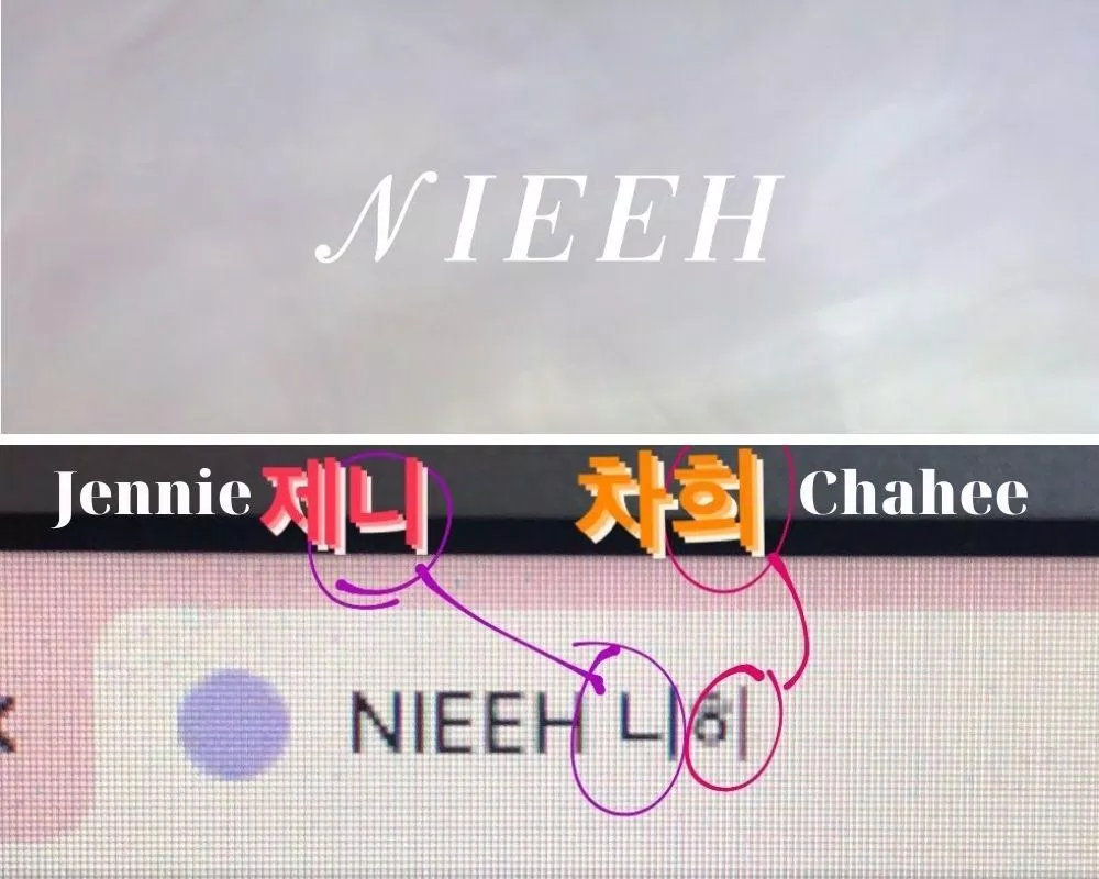 Tên thương hiệu Nieeh được phát hiện là cách viết tắt ghép tên của Jennie BLACKPINK và bạn thân Chahee. (Ảnh: Internet)