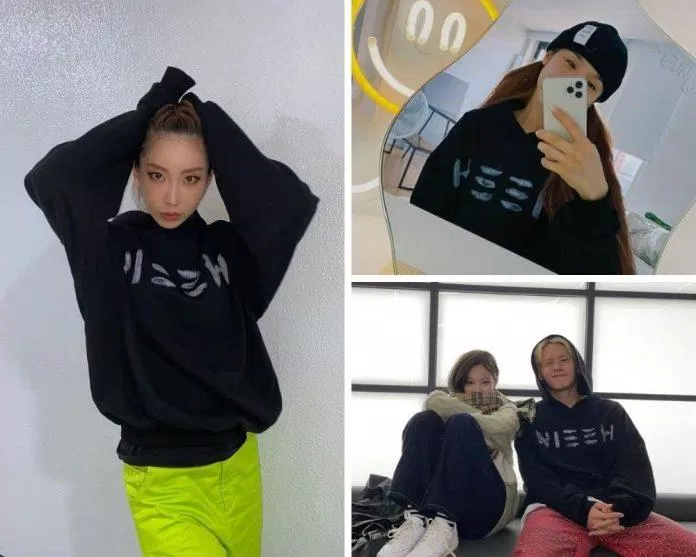 Dàn dancer nhà YG cùng mặc chiếc áo nỉ của thương hiệu NIeeh. (Ảnh: Internet)
