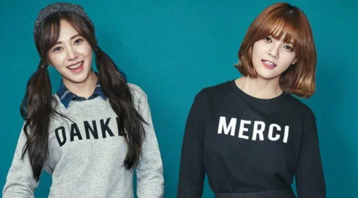 Mina và Jimin (AOA) khi còn hoạt động chung nhóm