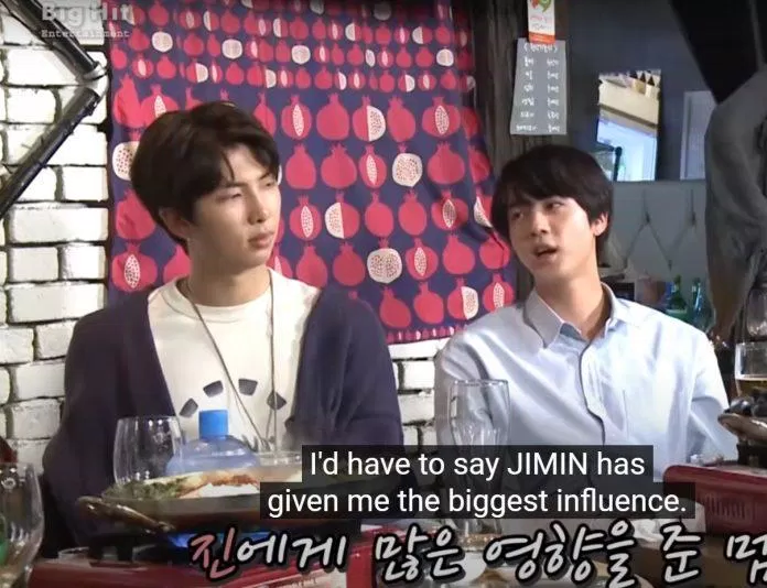 Jin nói rằng Jimin là nguồn cảm hứng của anh ấy (Ảnh: Youtube)