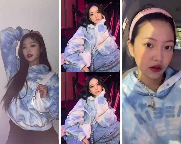 Ba nữ Idol nổi tiếng Soojin ((G)I-DLE), Yeri (Red Velvet) và Jisoo (BLACKPINK) cùng diện một kiểu áo hoodie của Nieeh. Đây có vẻ như là một item rất được yêu thích của hãng. (Ảnh: Internet)