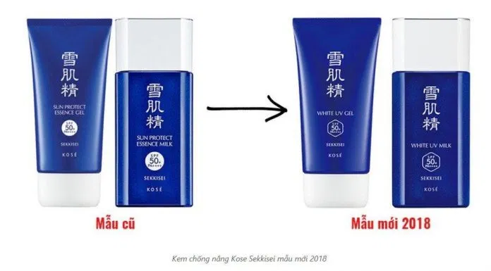 Mẫu mới của kem chống nắng KOSÉ SEKKISEI White UV SPF50+/PA++++ (Ảnh Internet) Mẫu mới của kem chống nắng KOSÉ SEKKISEI White UV SPF50+/PA++++ (Ảnh Internet)