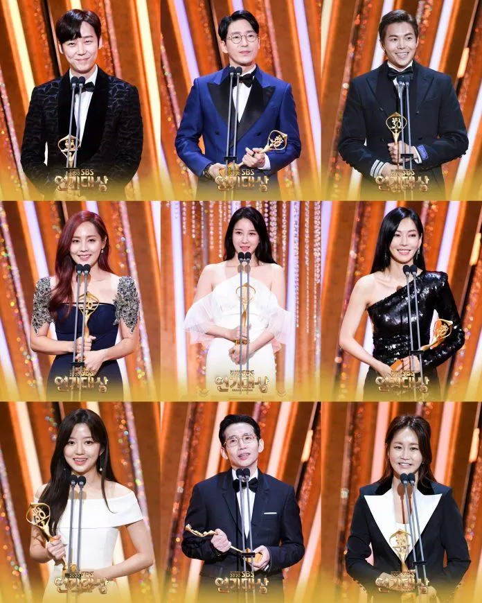 Dàn diễn viên Cuộc chiến thượng lưu thắng lớn tại SBS Drama Awards 2020 (ảnh: internet)