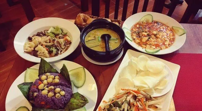 Nhà hàng chay Hương Sen có cách trình bày khá bắt mắt (Nguồn: Internet)