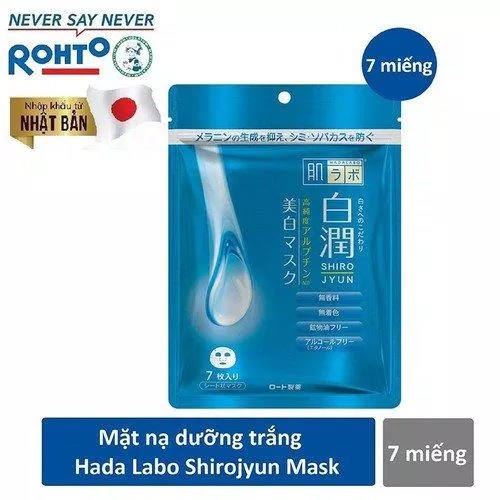 Mặt nạ giấy dưỡng trắng tối ưu Hada Labo Shirojyun Whitening Mask. (nguồn: internet)