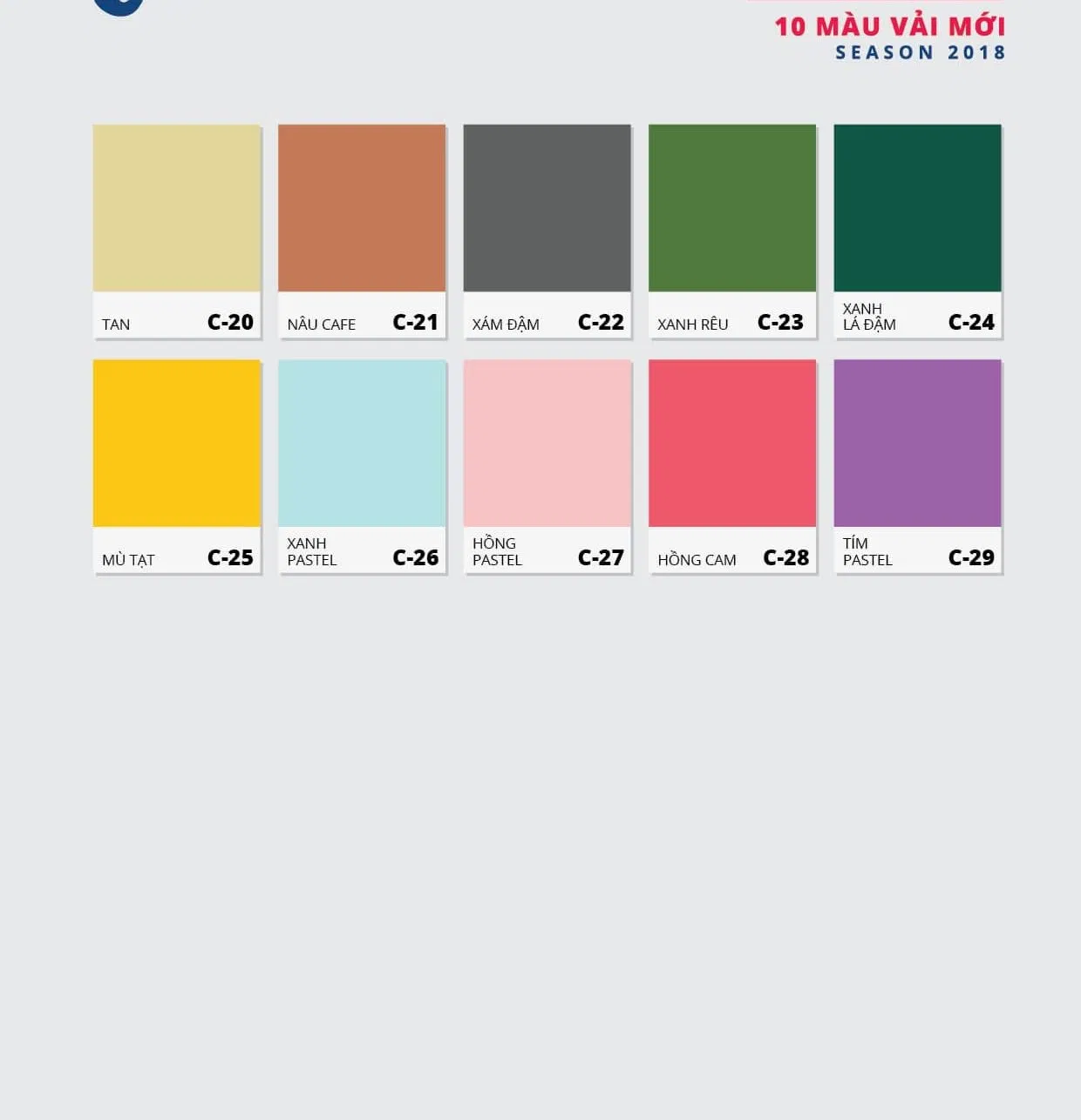 Bảng màu áo của Gấu Uniform Hà Nội (Ảnh Gấu Uniform)