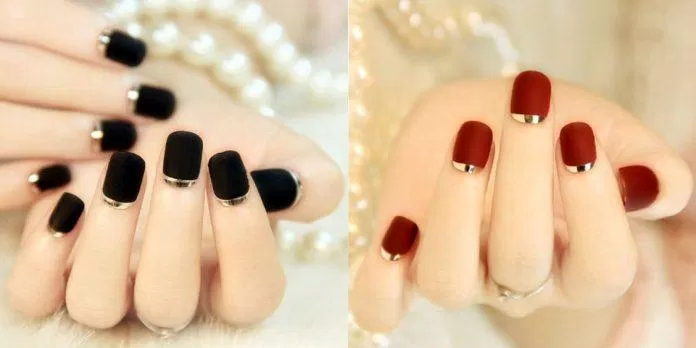 Mẫu nail Tết 2021 đẹp, đơn giản và sang trọng. (Ảnh: Internet)