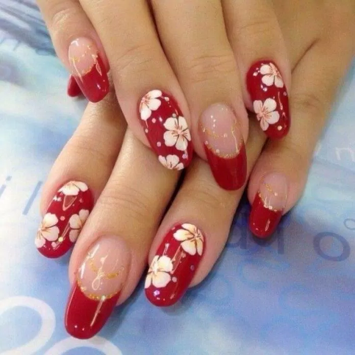 Mẫu nail đẹp cho Tết 2021. (Ảnh: Internet)