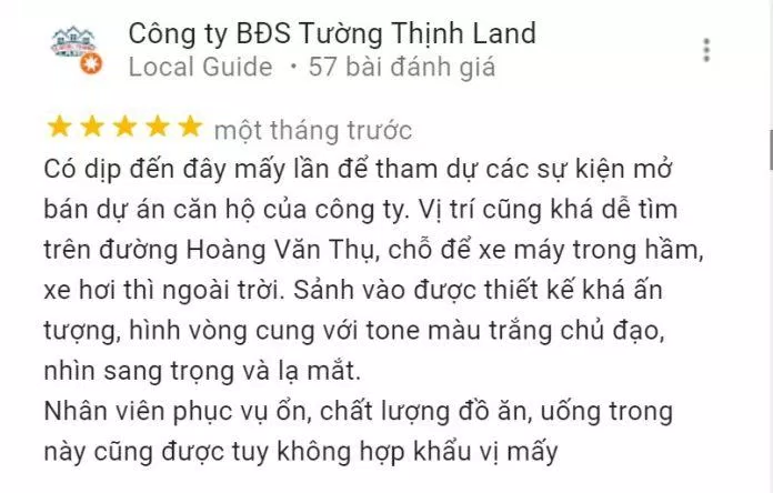Đánh giá của khách hàng về White Palace. (Ảnh: BlogAnChoi)