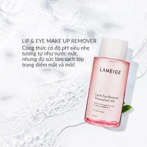 Nước tẩy trang mắt môi Laneige Lip & Eye Remover Waterproof Ex. (nguồn: internet)