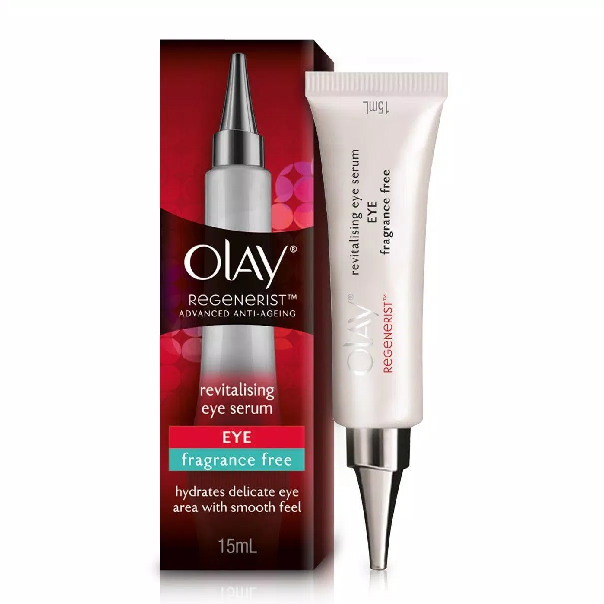 Olay Regenerist tinh chất Vi Dưỡng Vùng Mắt được thiết hai tông màu đỏ và đen chủ đạo ( Nguồn: internet)