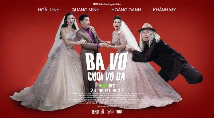 Poster phim Ba Vợ Cứu Vợ Ba. (Ảnh: Internet)