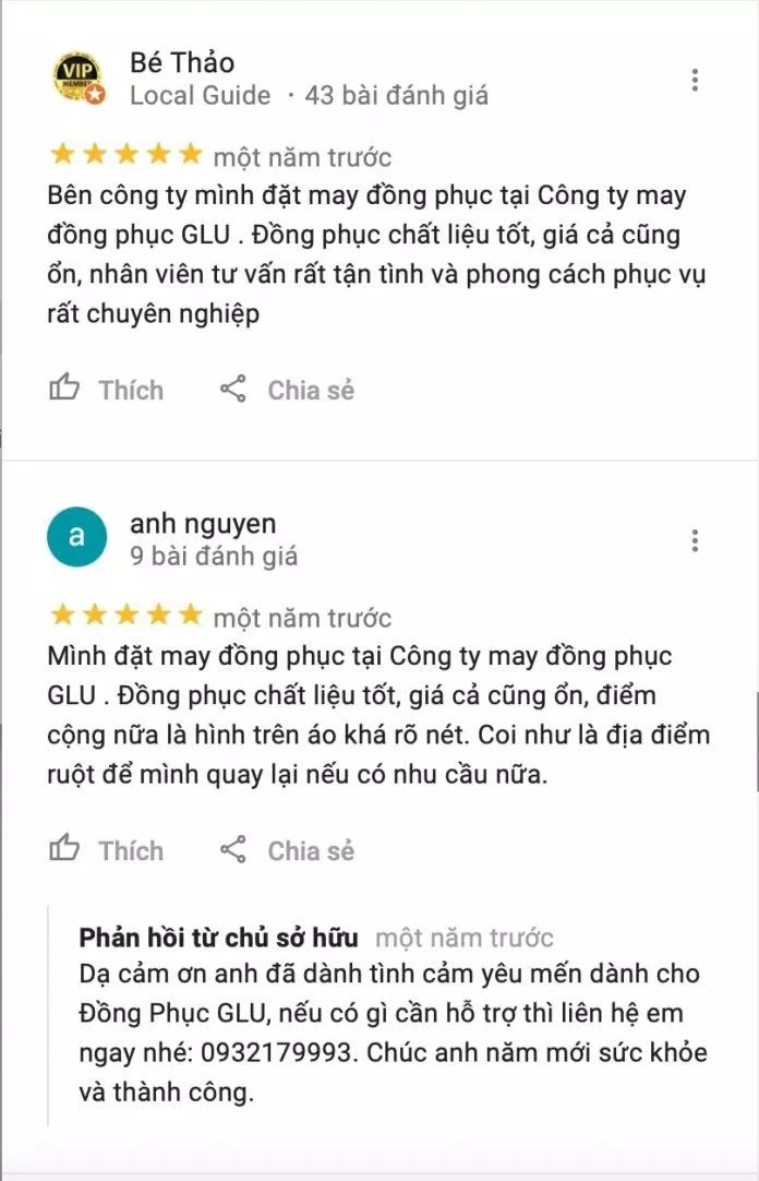 Review Công Ty May Đồng Phục GLU (Ảnh BlogAnChoi)