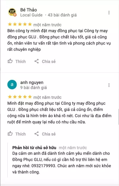 Review Công Ty May Đồng Phục GLU (Ảnh BlogAnChoi)