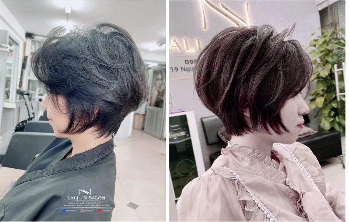Lali-N Salon tạo ra kiểu tóc phù hợp với từng đường nét trên khuôn mặt. (ảnh: FB Lali-N Salon)