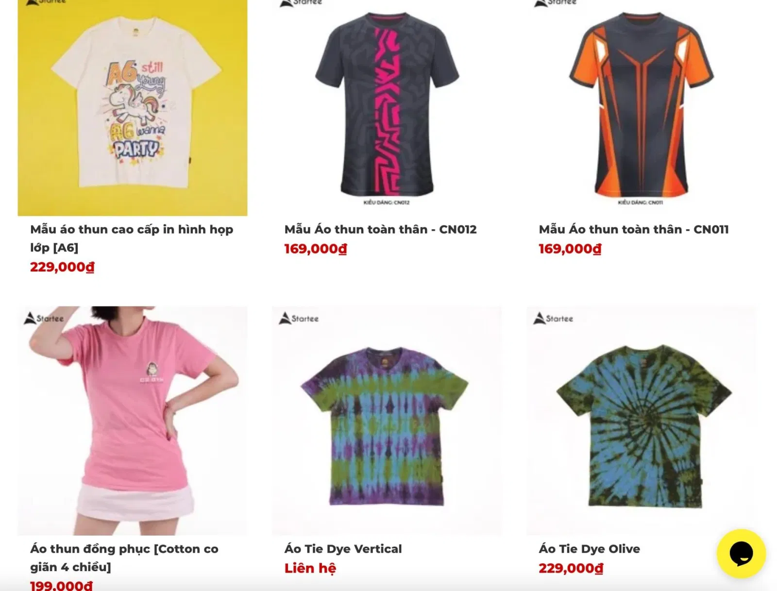 Các sản phẩm áo thun in hình của STARTee Hà Nội (Ảnh STARTee Hà Nội)