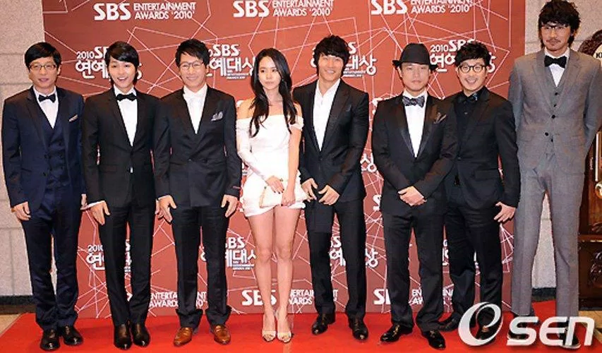 Các thành viên Running Man tại lễ trao giái SBS Entertainment Awards 2010 . ( Ảnh : Internet )