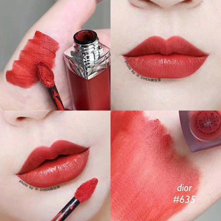 Swatch son dior màu 635. (nguồn: internet) Swatch son dior màu 635. (nguồn: internet)