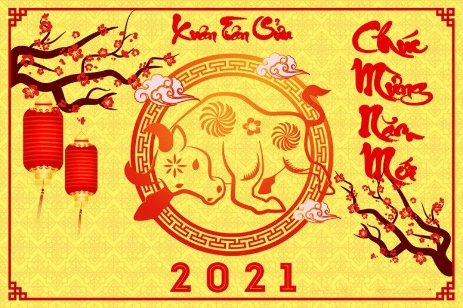 Đón xuân Tân Sửu bằng một lời chúc có liên quan đến con trâu (ảnh: internet)
