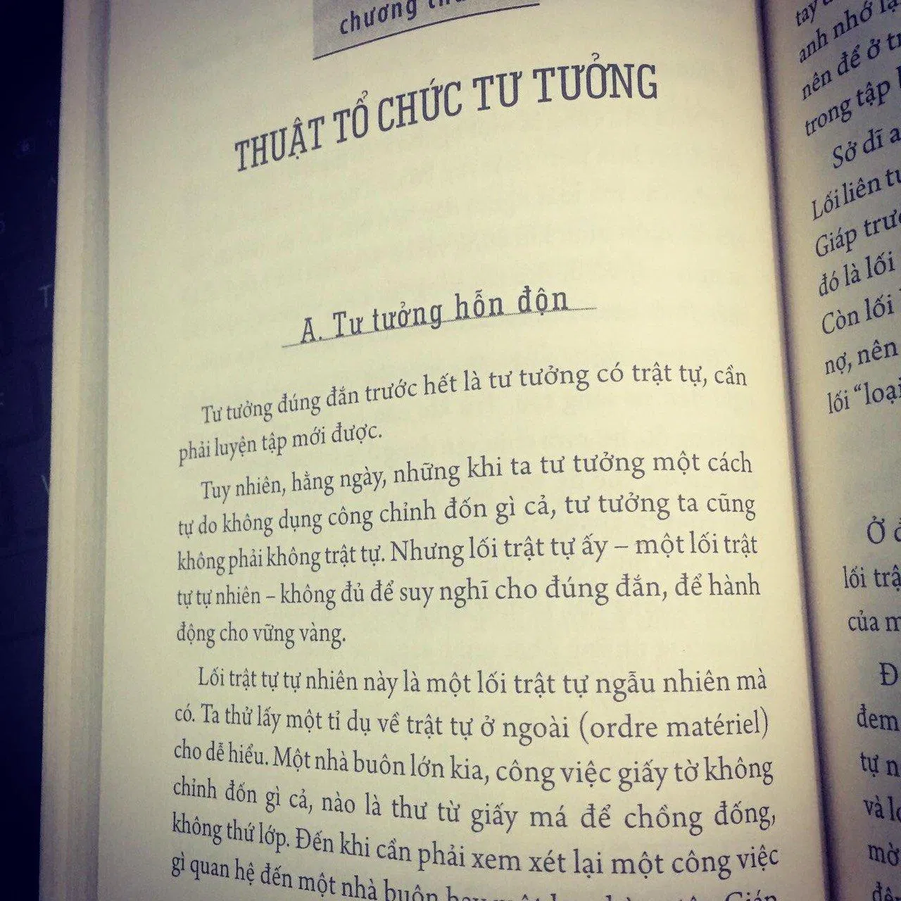 Thuật tổ chức tư tưởng (Ảnh: BlogAnChoi)